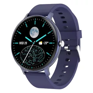 PAUZE Spirit 360%C2%B0 Full Touch Round Smart Watch Blue 1