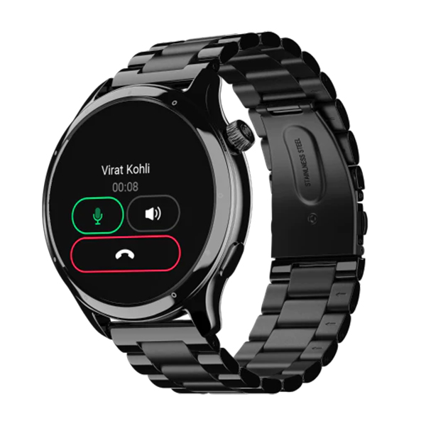 Noise turbo black on sale smartwatch black strap regular